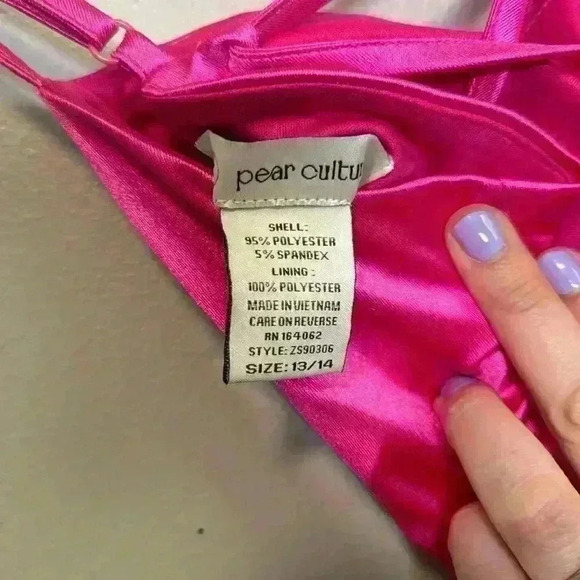 Pear Culture Hot Pink Formal Dress 13/14 - Picture 5 of 6